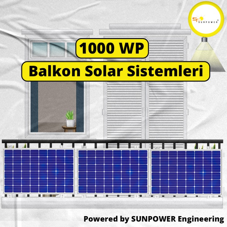 1000 Wp Balkon Solar Sistemi