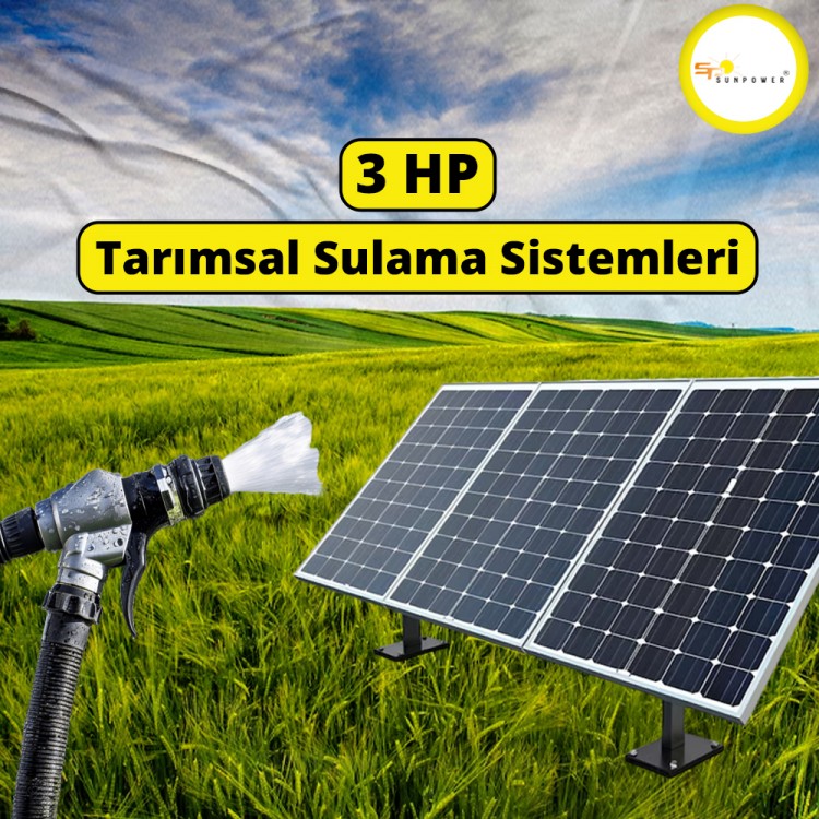 3  Hp Güneş Enerjili Tarımsal Sulama Sistemi