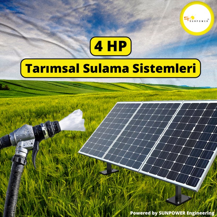 4 Hp Güneş Enerjili Tarımsal Sulama Sistemi